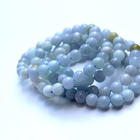 Aquamarine Beaded Bracelet - Picture 6 of 10